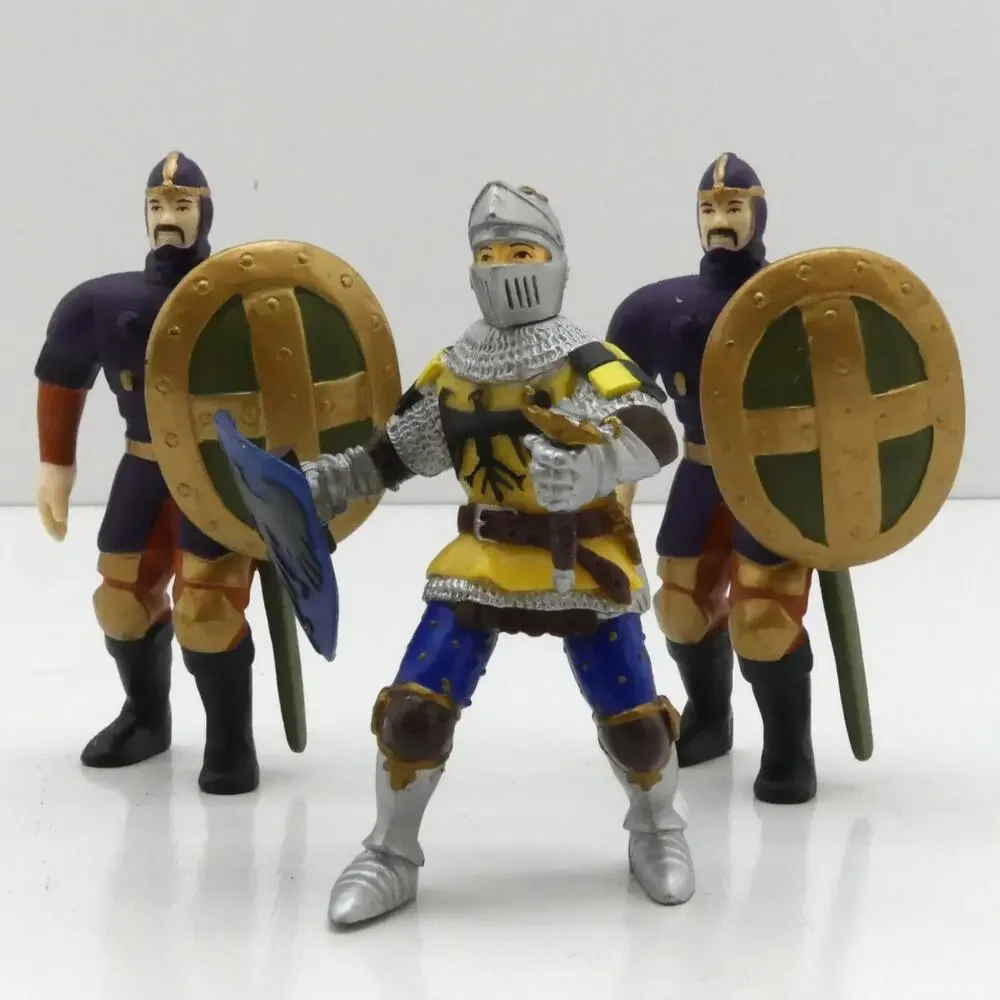 Lot of 12 Fantasy Medieval Figure Collection Dragons Knights Princess Horse Toy